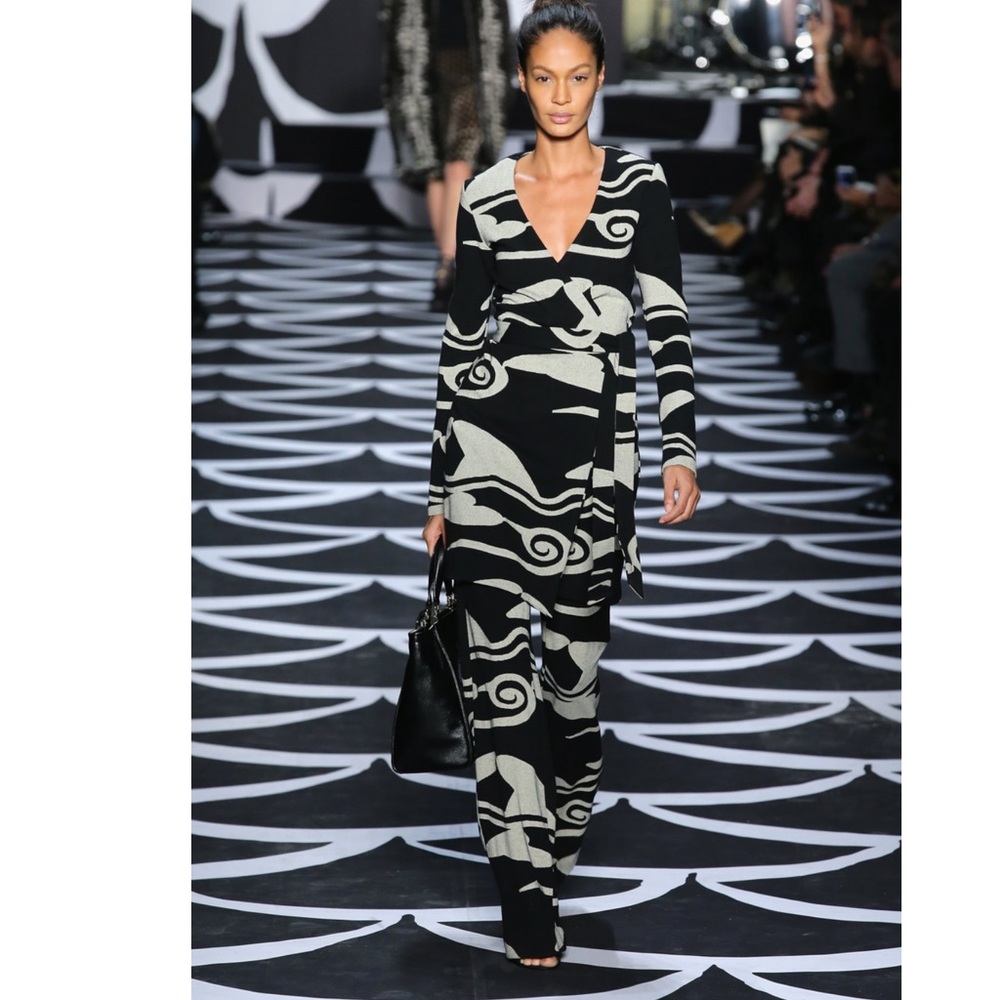 Diane Von Furstenberg Elena Silk Jersey Pants Cloud Dream